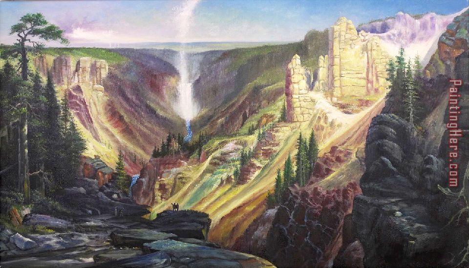 Grand Canyon of Yellowstone B painting - Thomas Moran Grand Canyon of Yellowstone B art painting